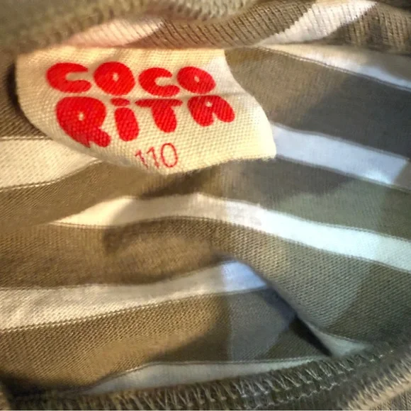 Kids Striped Kids Shirt with Bear Patch Size 4T - Picture 4 of 5